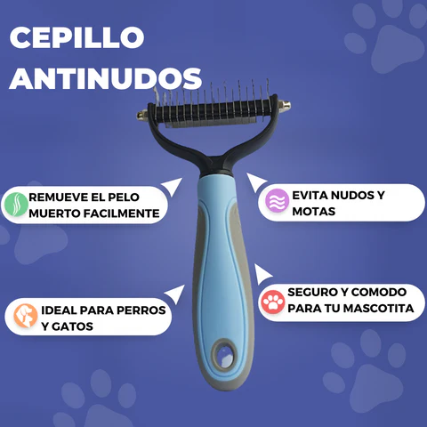 CEPILLO ANTINUDOS PARA MASCOTAS ®