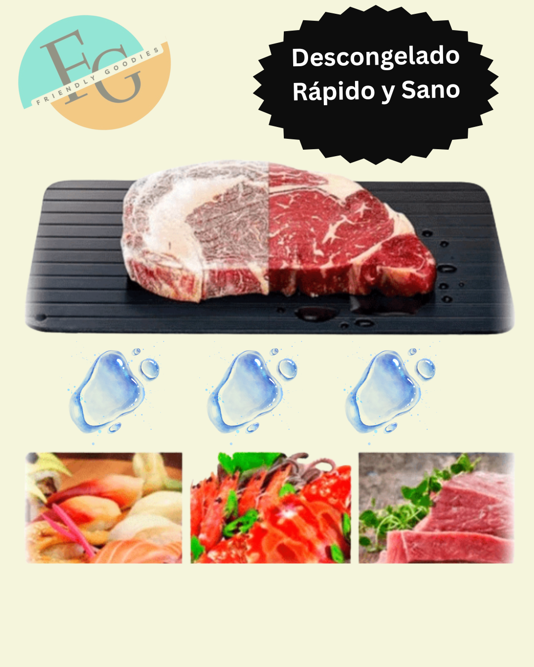 Tabla para Descongelar TABLA TURBO DESFROST ®   DESCONGELACION DE ALIMENTOS